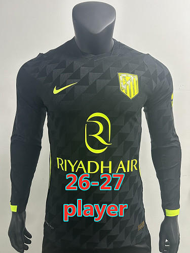 26-27 Atletico Madrid Away Player Long Sleeve Jersey S-2XL