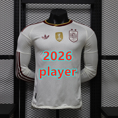 Spain Away Player Long With 2 Stars Jersey S-3XL 2