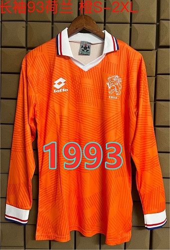 Netherlands Home Retro Long Sleeve Jersey S-2XL