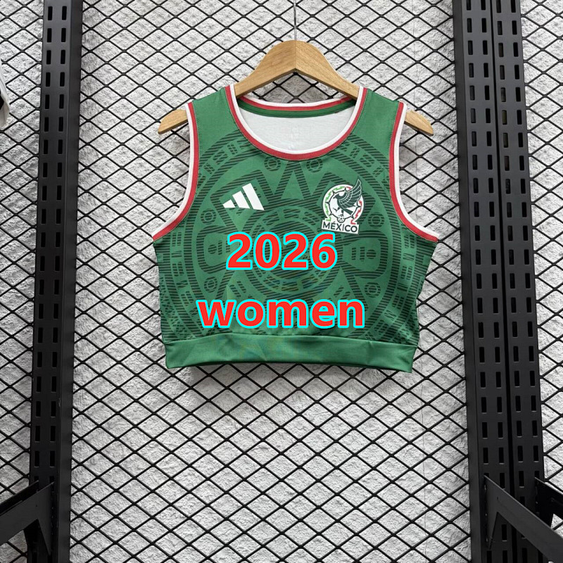 Mexico Home Women Vest Jersey S-2XL
