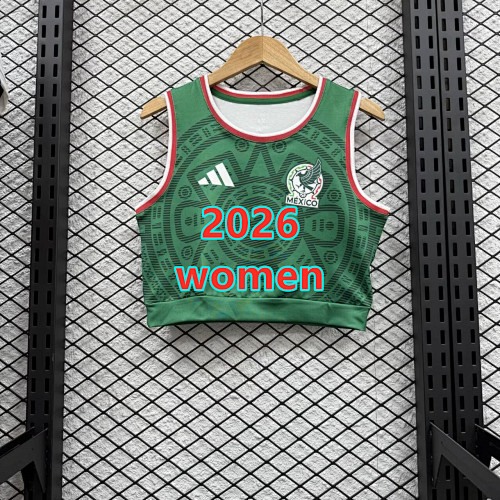 Mexico Home Women Vest Jersey S-2XL