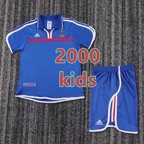 France Home Retro Kids Jersey+shorts Kit 16 -28