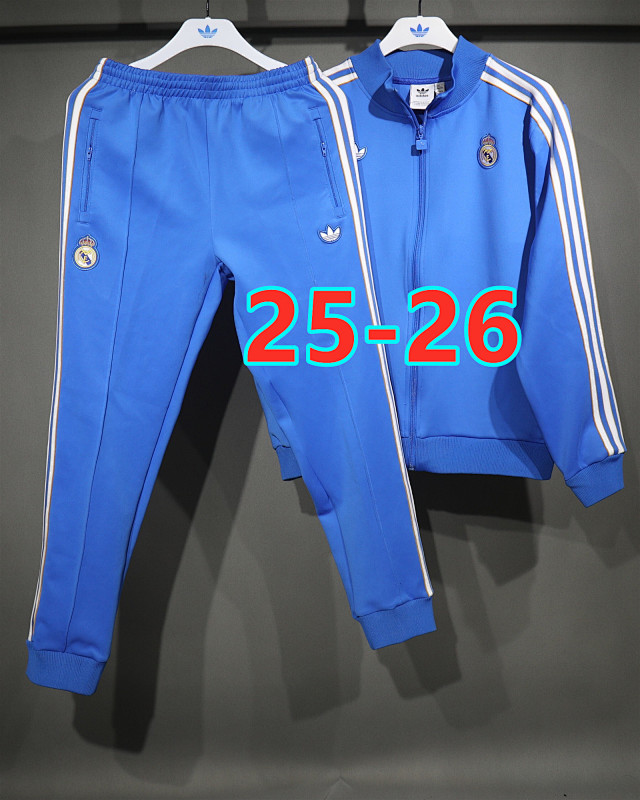 25-26 Real Madrid Jacket+pants Kit S-2XL