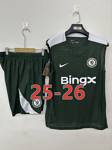 25-26 Chelsea Vest Player Version Tracksuit Kit S-3XL