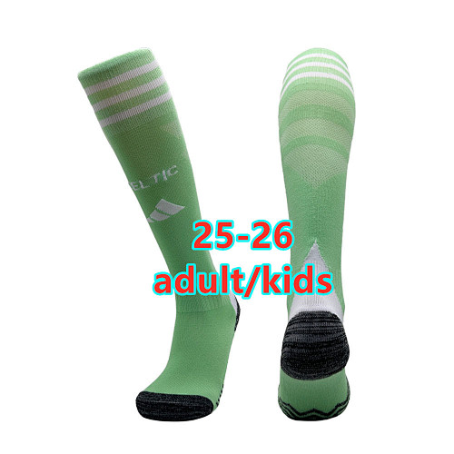 25-26 Celtic Third Adult Kids Socks