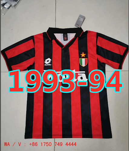 AC Milan Retro TopThai Quality Home Jersey S-2XL AC