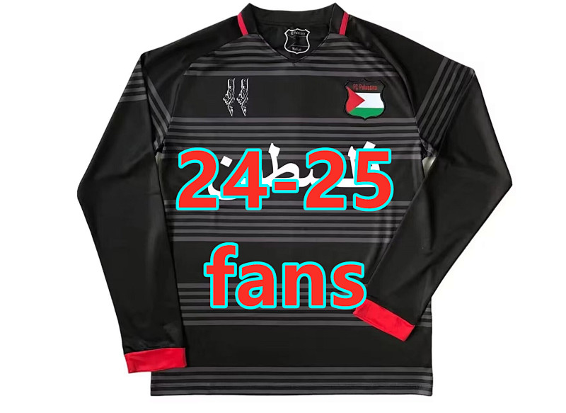 24-25 Palestine Long Sleeve Fans Version Jersey S-2XL