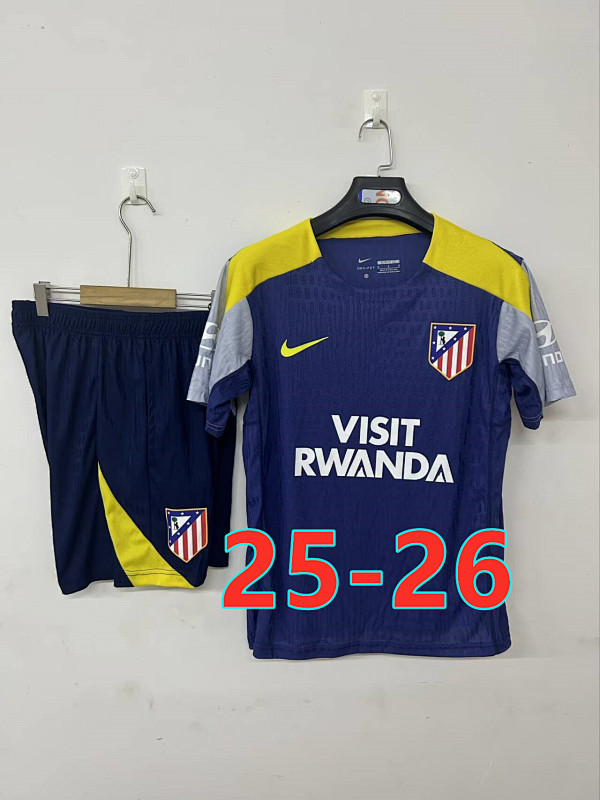 25-26 Atletico Madrid Short Sleeve Player Version Tracksuit Kit S-3XL