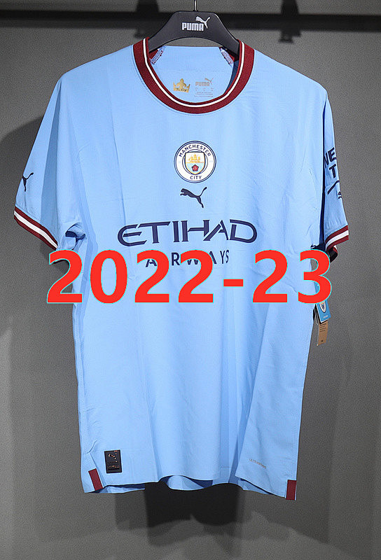 Manchester City Home Retro Player Version Jersey S-2XL
