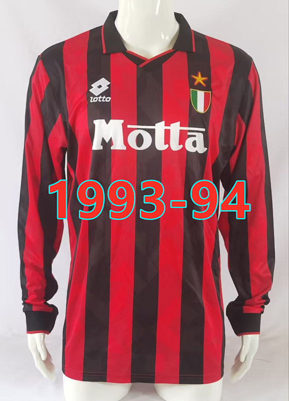 AC Milan Home Retro Long Sleeve Jersey AC