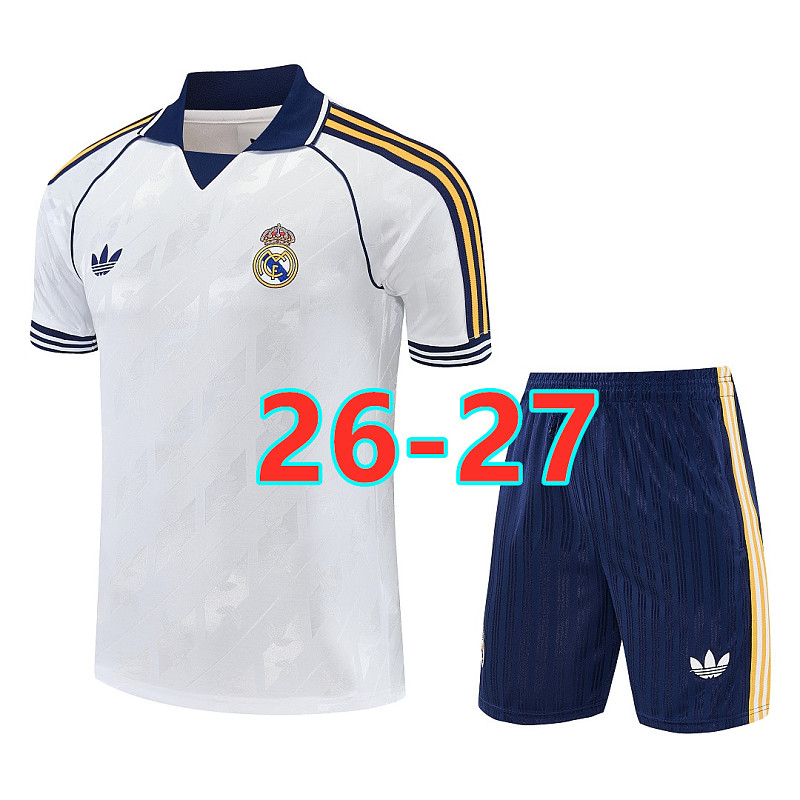 26-27 Real Madrid Polo Short Sleeve Tracksuit S-2XL Polo