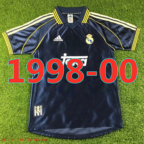 Real Madrid Retro TopThai Quality Away Jersey S-2XL