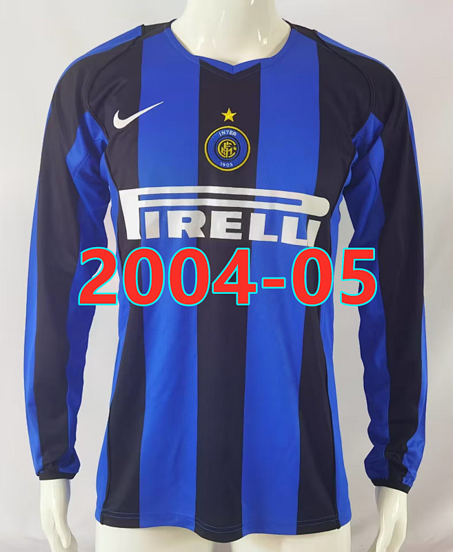 Inter Milan Retro Long Sleeve Home Jersey S-2XL