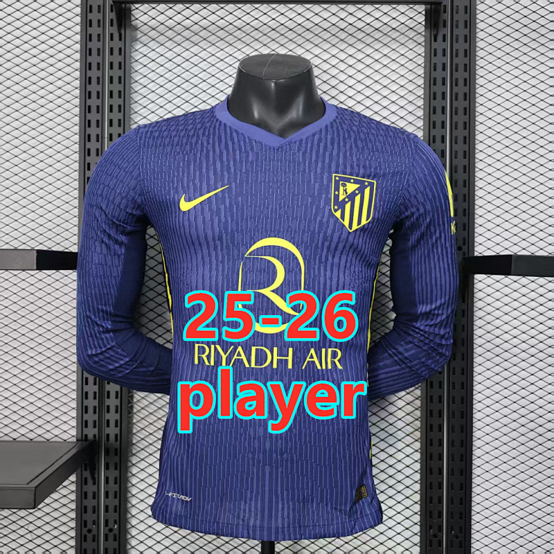 25-26 Atletico Madrid Away Player Version Long Jersey S-3XL