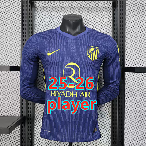 25-26 Atletico Madrid Away Player Version Long Jersey S-3XL