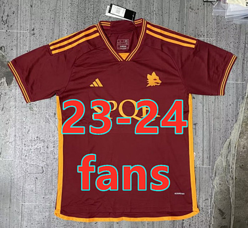 Roma Fans Version 23-24 Home Jersey S-2XL
