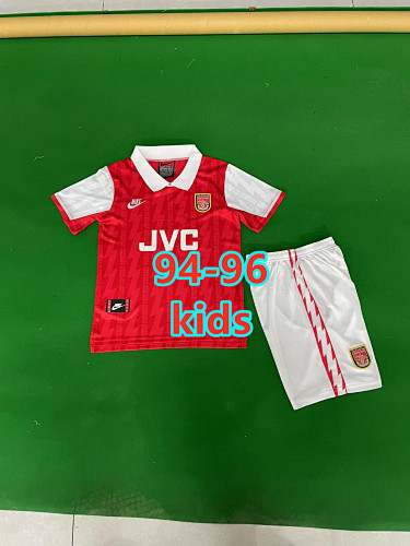 94-96 Arsenal Home Retro Kids Jersey+shorts Kit 16 -28