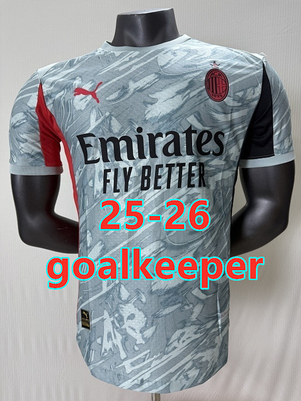25-26 AC Milan Goalkeeper Player Jersey S-2XL AC