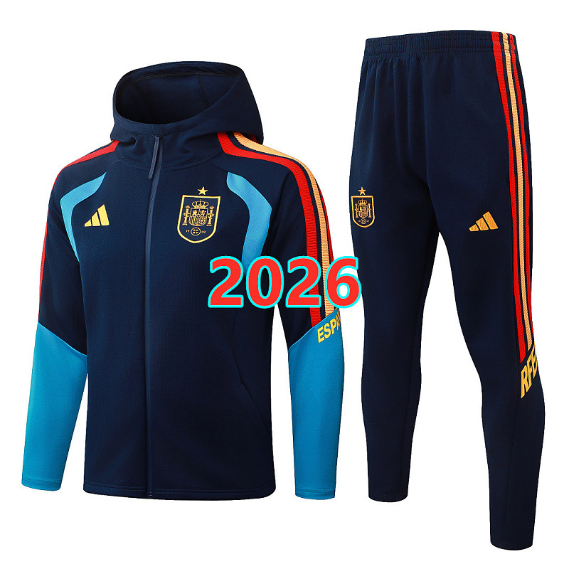 Spain Long Zipper Hoodie Jacket S-2XL
