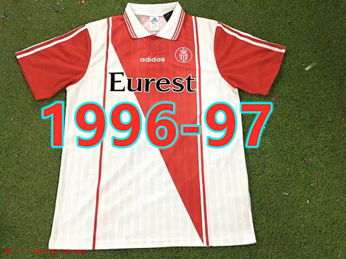 AS Monaco Retro TopThai Quality Home Jersey S-2XL