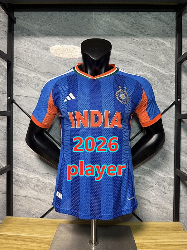 India Home Player Version Jersey S-2XL
