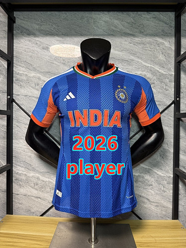 India Home Player Version Jersey S-2XL