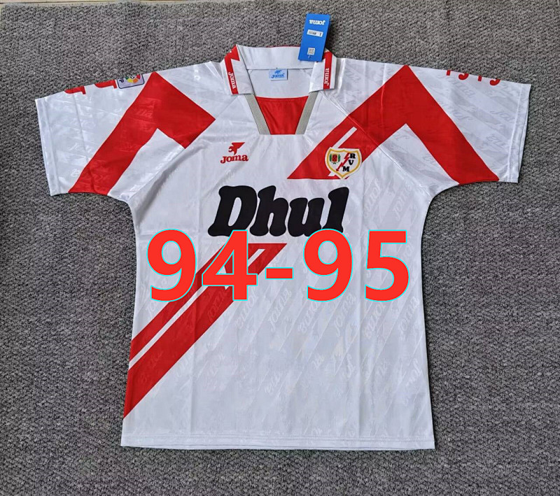 94-95 Rayo Vallecano Home Retro Fans Version Jersey S-2XL
