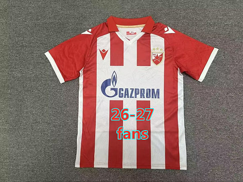 26-27 Red Star Belgrade Home Fans Version Jersey S-2XL