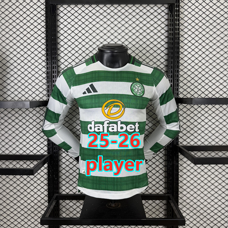 25-26 Celtic Home Player Version Long Jersey S-3XL