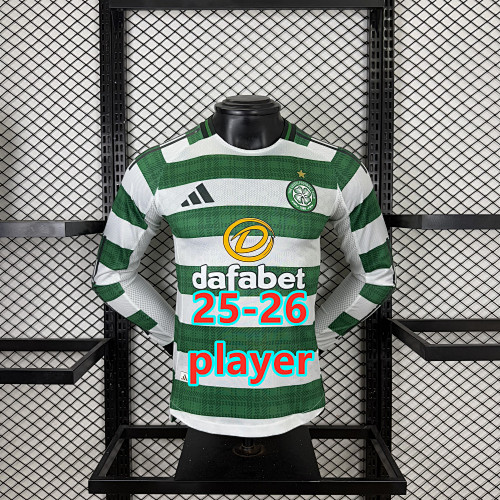 25-26 Celtic Home Player Version Long Jersey S-3XL