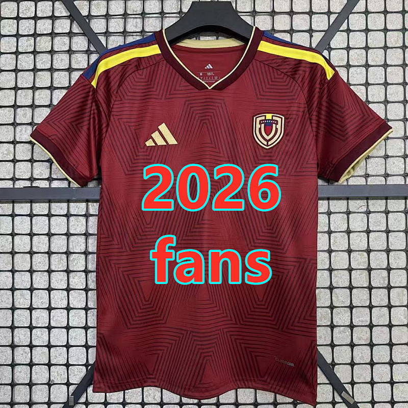 Venezuela Home Fans Version Jersey S-4XL