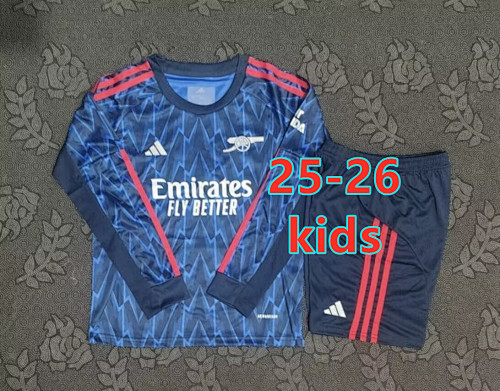 25-26 Arsenal Away Kids Long Jersey+shorts Kit 16 -28