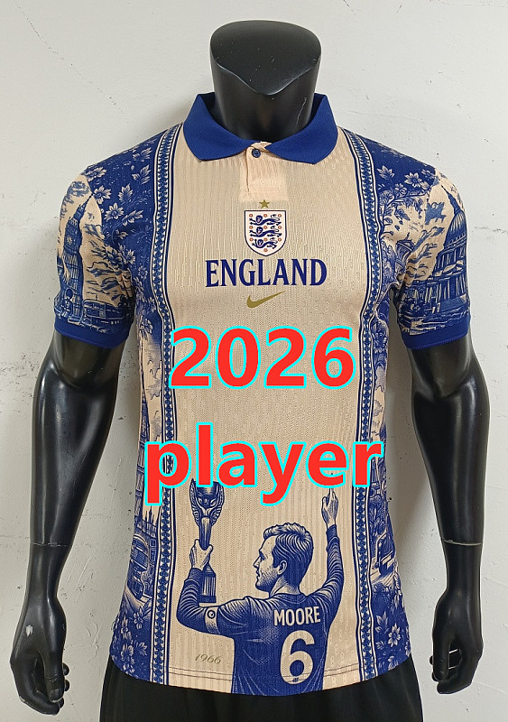 England Special Edition Player Version Jersey S-2XL