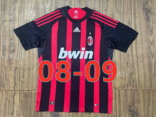 AC Milan Retro 08-09 Home Short Sleeve Jersey S-2XL AC