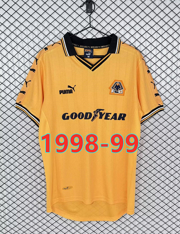Wolves Home Retro Fans Version Jersey S-2XL