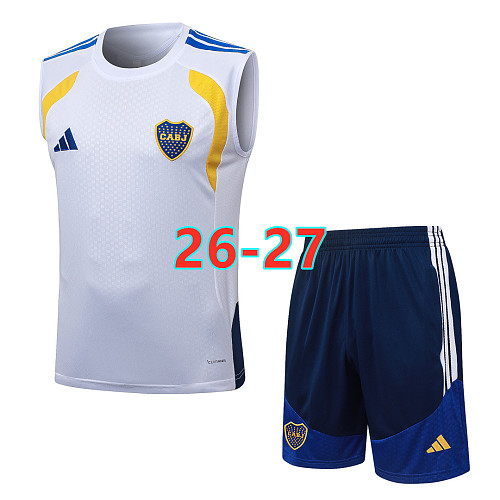 26-27 Boca Juniors Short Sleeve Vest Tracksuit S-2XL