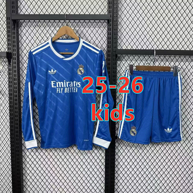 25-26 Real Madrid Third Kids Long+shorts Kit 16 -28