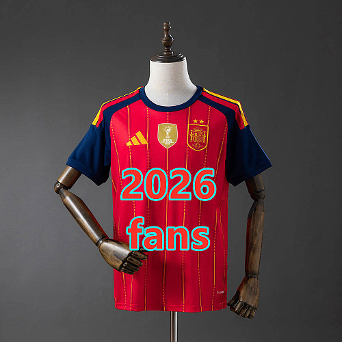 Spain Home Fans With 2 Stars Jersey S-4XL 2
