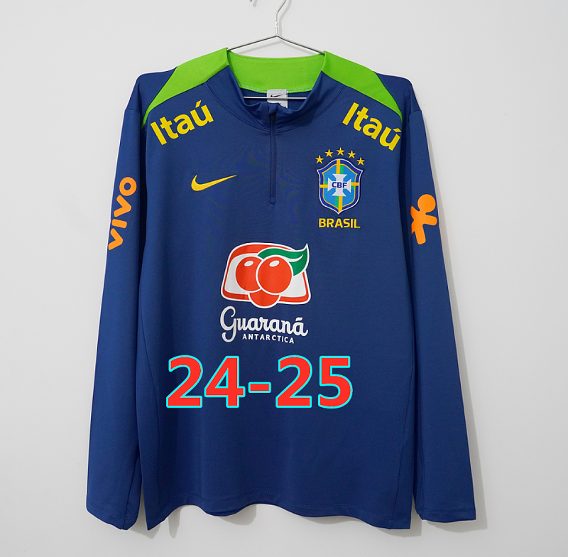 24-25 Brazil Retro Long Sleeve Tracksuit S-2XL