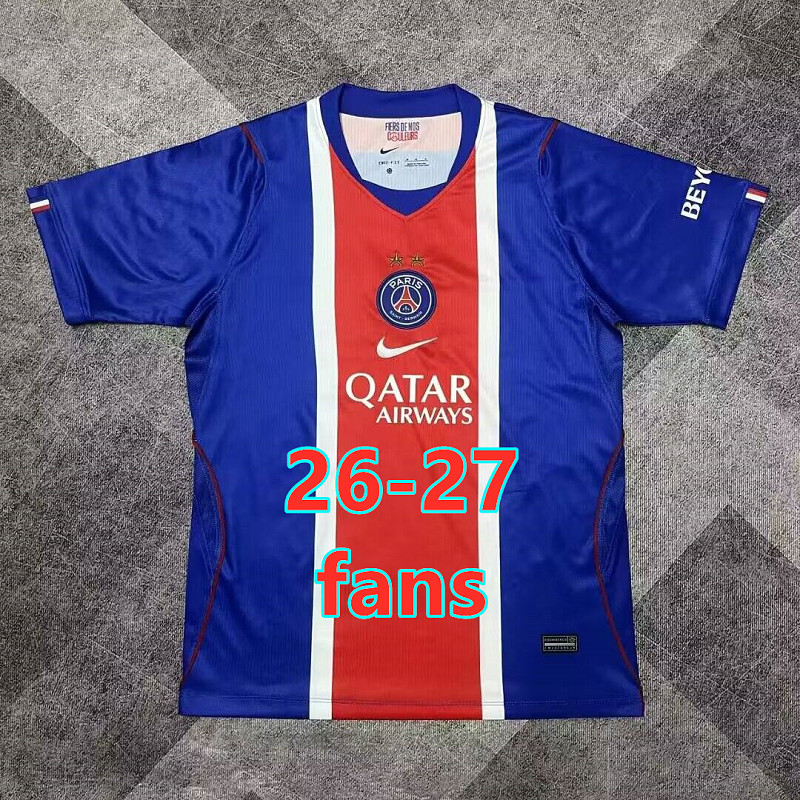 Balenciaga 26-27 Paris Psg Home Fans Version With 2 Stars Jersey S-4XL