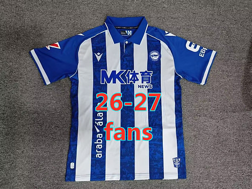 26-27 Alaves Home Fans Version Jersey S-4XL