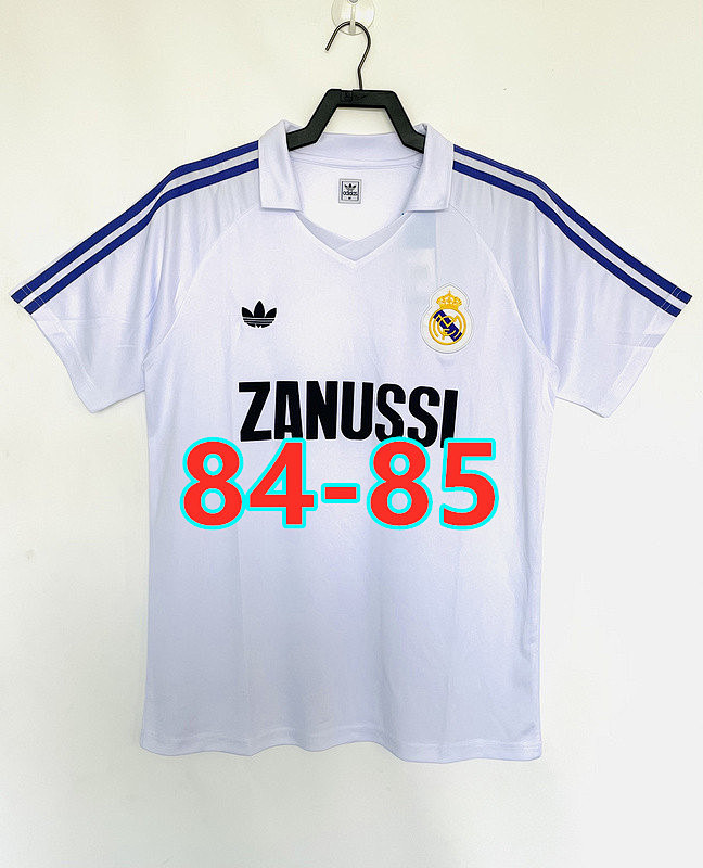 84-85 Real Madrid Home Retro Jersey S-2XL