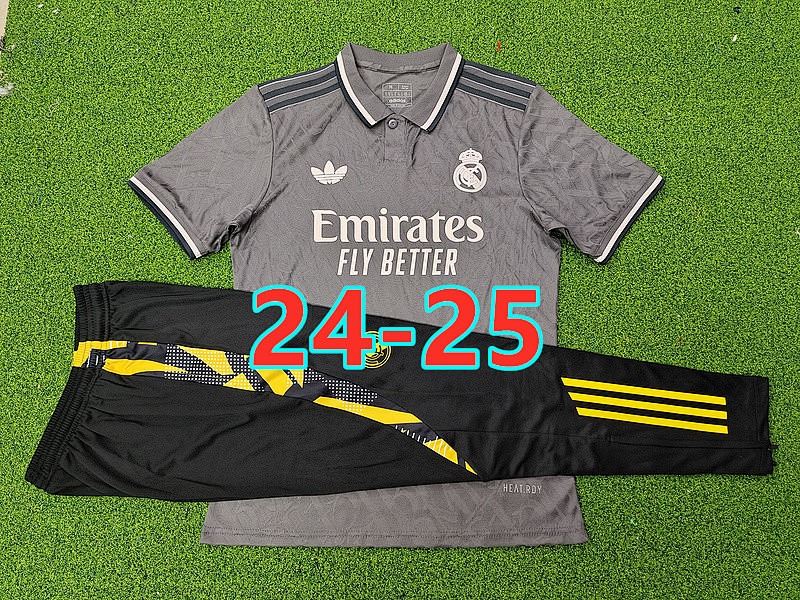 24-25 Real Madrid Third Short Sleeve+pants Kit S-2XL 24-25