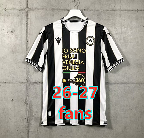 26-27 Udinese Home Fans Version Jersey S-2XL