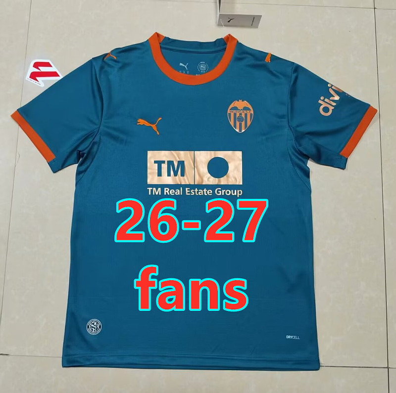 26-27 Valencia Away Fans Version Jersey S-4XL