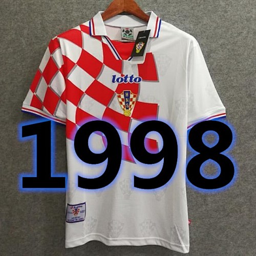 Croatia Retro Home Jersey S-2XL