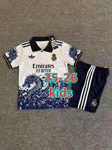 25-26 Real Madrid Special Kids Jersey+shorts Kit 16 -28