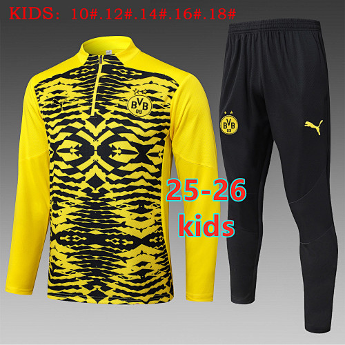 25-26 Dortmund Kids Long Sleeve Tracksuit 10- 18
