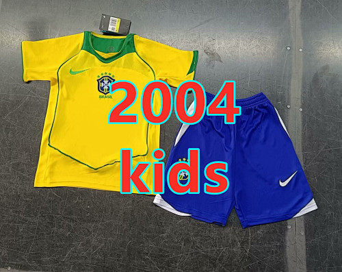 Brazil Kids Home Retro Jersey+shorts 16 -28