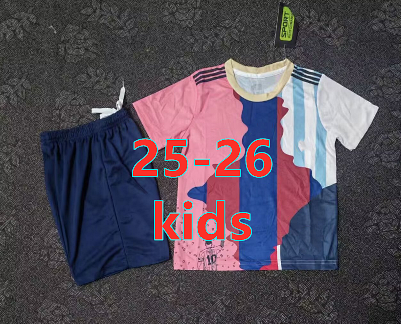 25-26 Barcelona Anniversary Kids Jersey+shorts Kit 16 -28